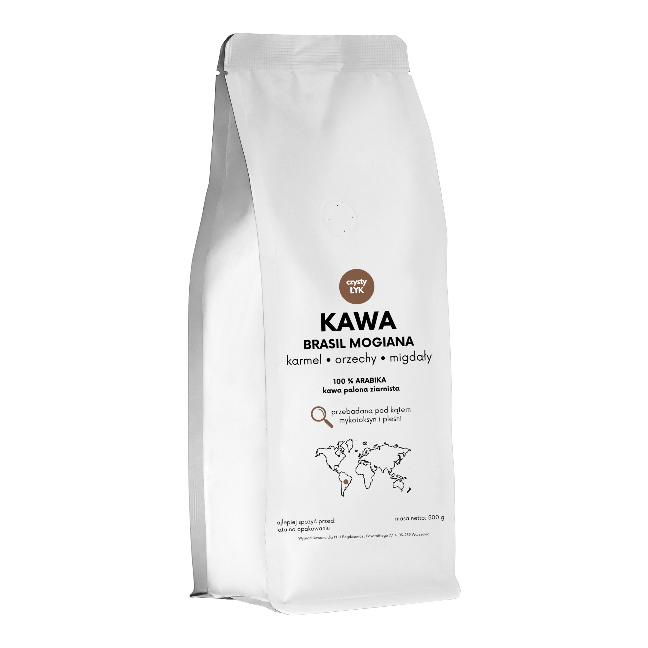 KAWA ziarnista Brasil Mogiana 1 kg Czysty Łyk