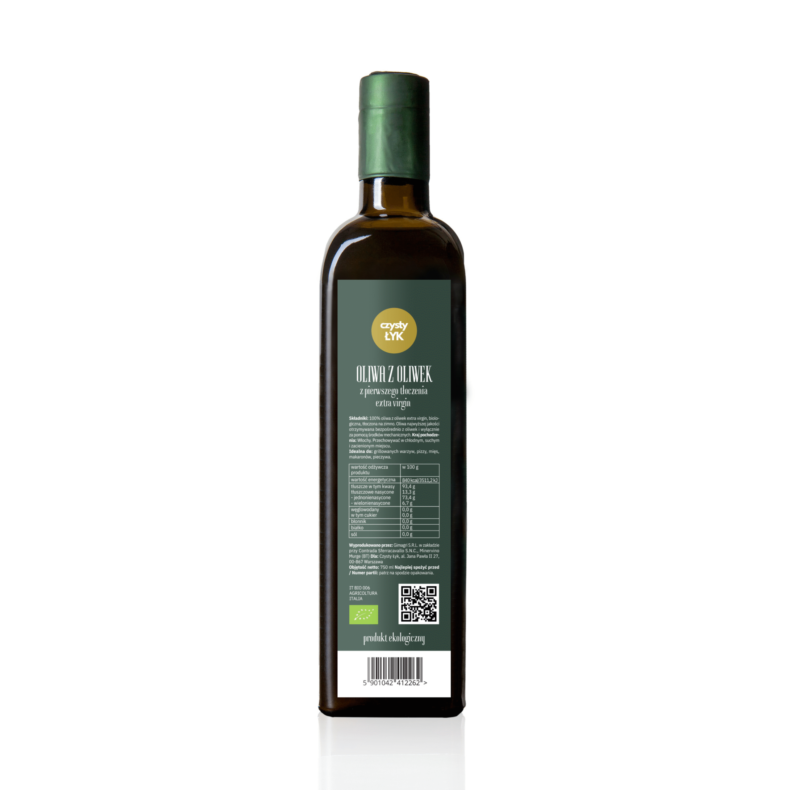 Oliwa z oliwek extra virgin – Włochy, 750 ml | Czysty Łyk - obrazek 2