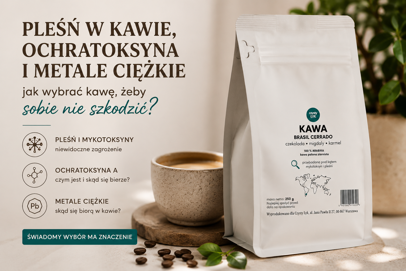 artykuły Pleśń w kawie, ochratoksyna i metale ciężkie – jak wybrać kawę, żeby sobie nie szkodzić?